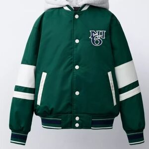 Zara Bomber Jacket with Removable Hoodie